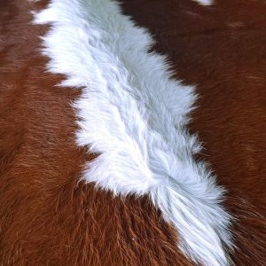 Brown and White Brazilian Cowhide Rug LARGE