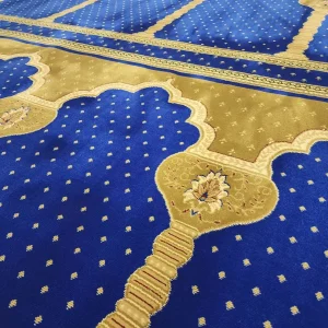 Royal Blue Gold Mosque Carpet