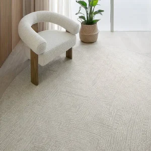 Fuzzy Patterned Carpet in Beige