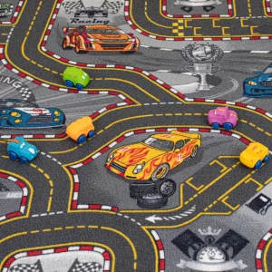 Kids Playroom Car Themed Playful Carpet