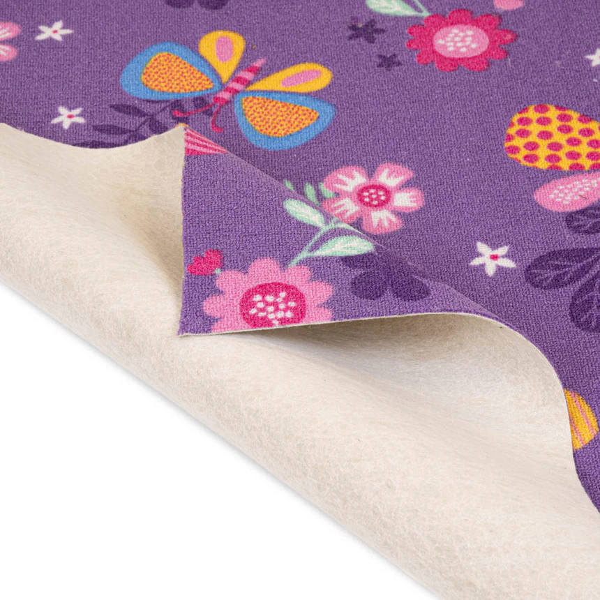Kids Playroom Fun Flowers & Butterflies Carpet - Image 3