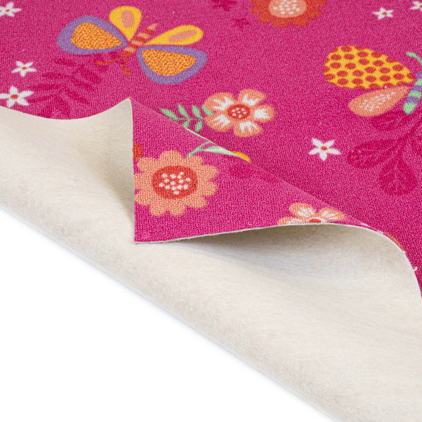 Kids Playroom Stunning Flower & Butterfly Design Carpet - Image 3